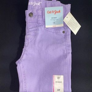 NWT Cat and Jack Purple Skinny Jeans 3T